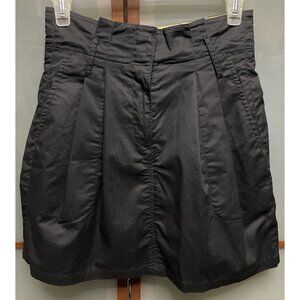 Rag & Bone Handmade Pleated Waist Black Short Mini Pockets Womans Skirt Size 4